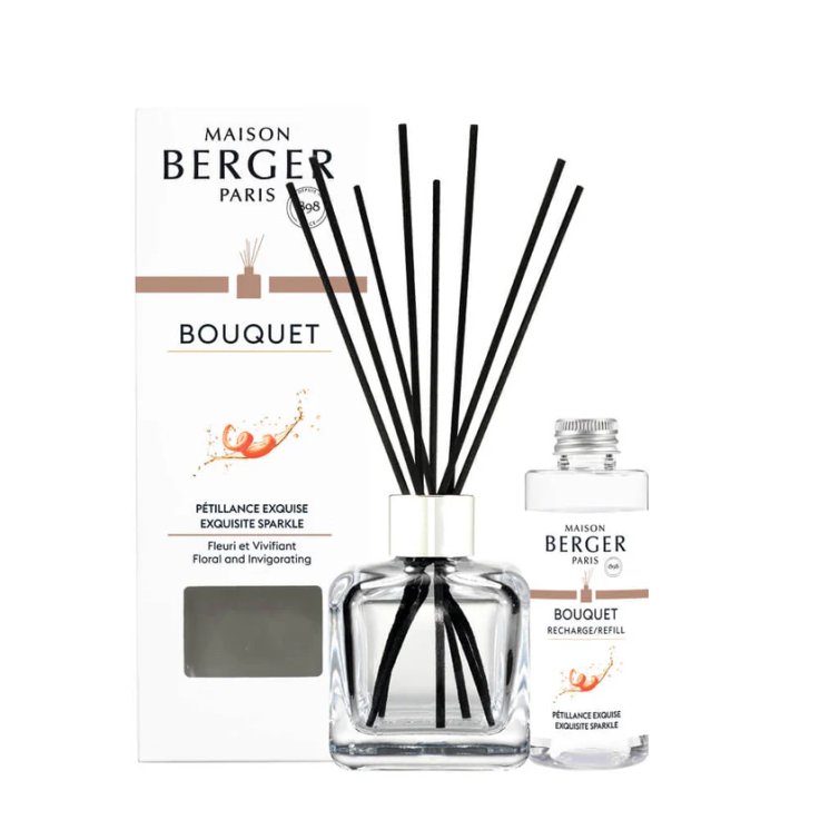 MAISON BERGER BOUQUET CUBE CON BASTONCINI - P&Eacute;TILLANCE EXQUISE 100ML